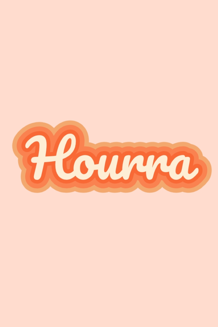 Hooray toute la journée pink vintage-retro