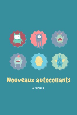 Nouveaux autocollants bientôt disponibles blue whimsical-color-block