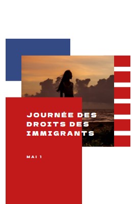 Salut à la Journée des droits des immigrés white modern-color-block