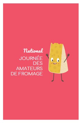 Journée nationale des amateurs de fromage pink whimsical-color-block