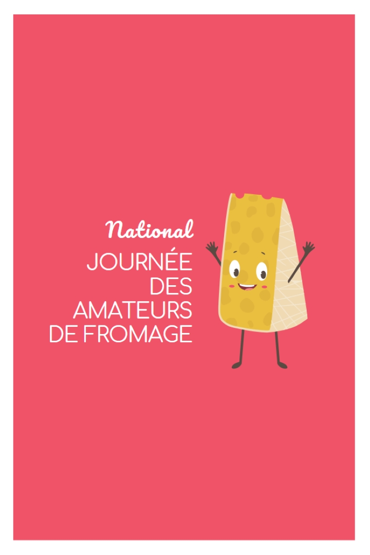 Journée nationale des amateurs de fromage pink whimsical-color-block
