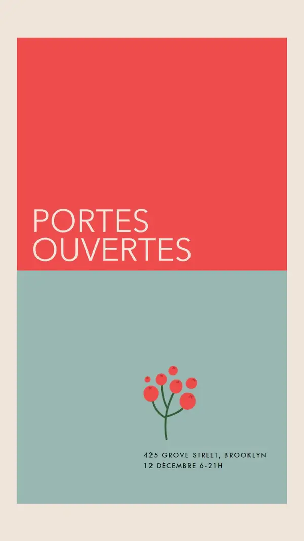 Artsy portes ouvertes red modern-simple