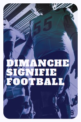 Dimanche signifie football purple modern-bold