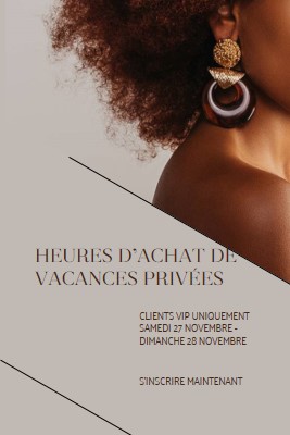 Heures d’achat des fêtes privées gray modern-simple