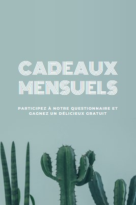 Questionnaire sur les cadeaux mensuels green modern-simple