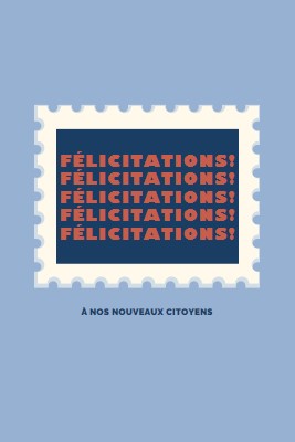 Félicitations à nos nouveaux citoyens blue modern-simple