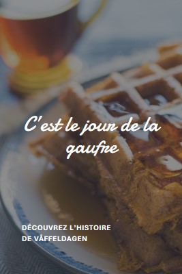 C’est le jour de la gaufre blue modern-simple