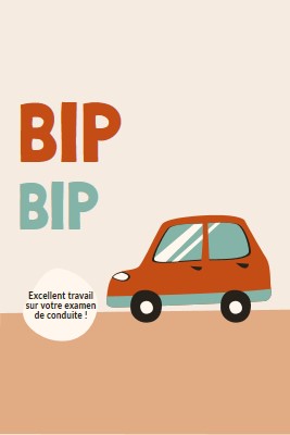 Bip bip ! orange whimsical-color-block