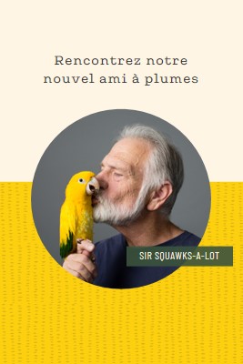 Oiseau dans la main yellow organic-simple