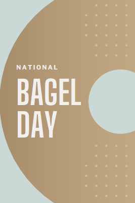 Journée nationale du bagel brown modern-simple