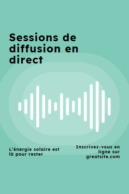 Sessions de diffusion en direct green modern-simple