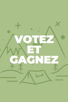 Votez et gagnez green whimsical-line