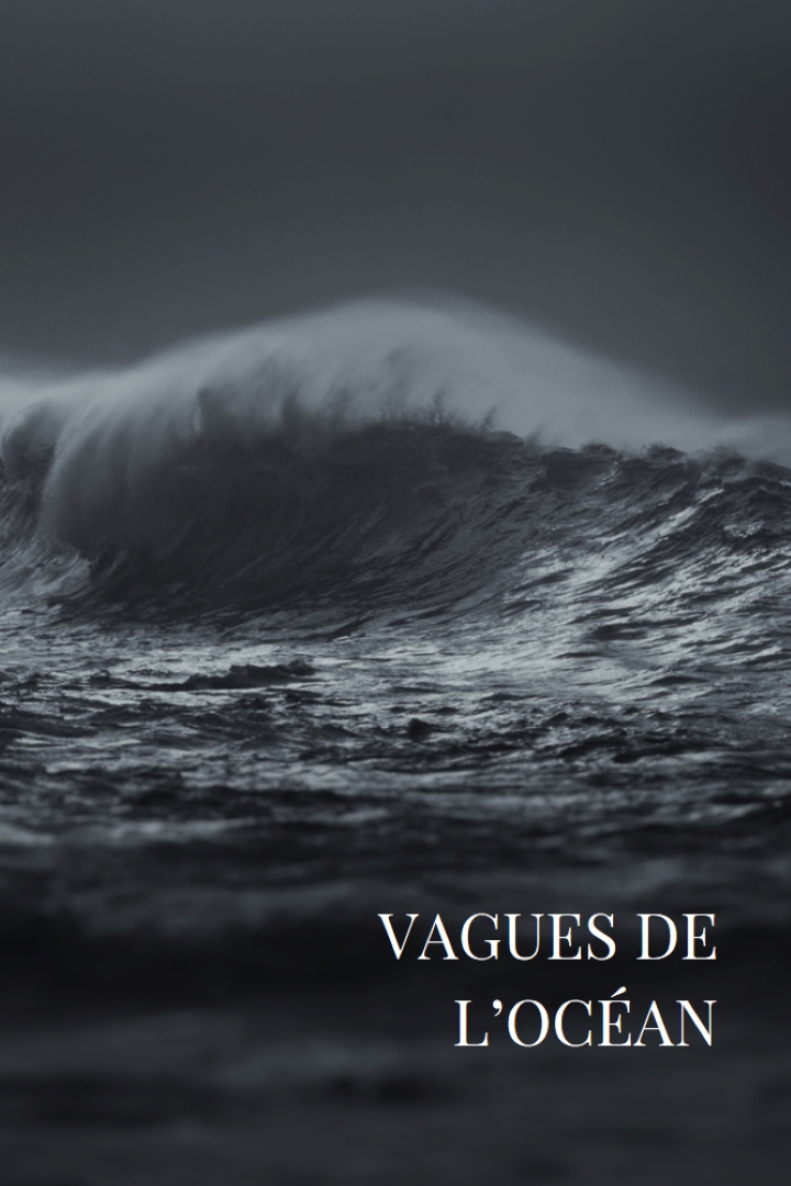 Vagues sombres de l’océan gray modern-simple
