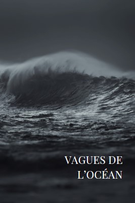 Vagues sombres de l’océan gray modern-simple