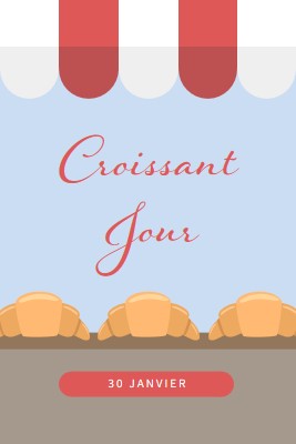 Croissant Jour blue whimsical-color-block