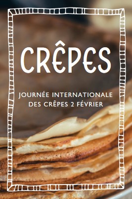 Une crêpe à la fois brown whimsical-line