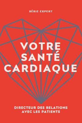 Votre santé cardiaque red modern-bold