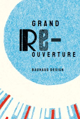 Rouvrir large blue modern-bold