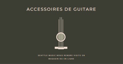 Accessoires de guitare brown modern-simple