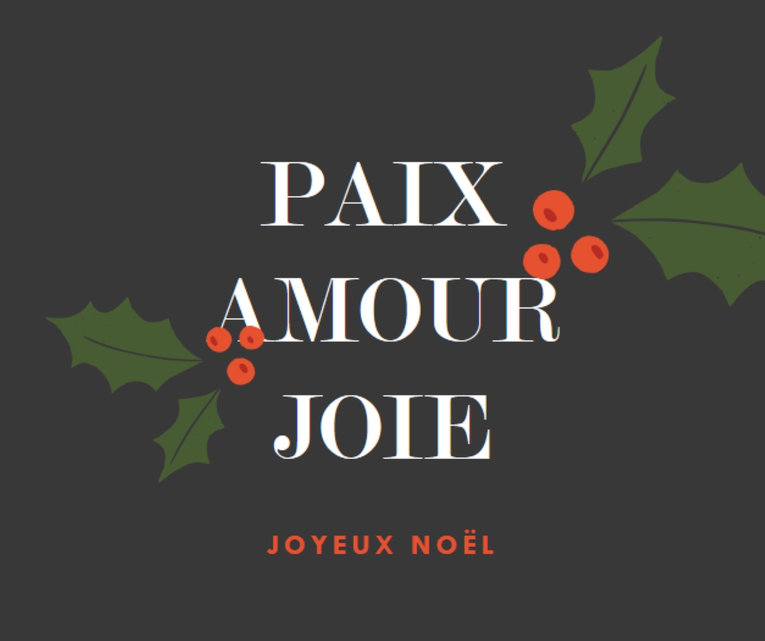 Paix, amour, joie gray modern-simple