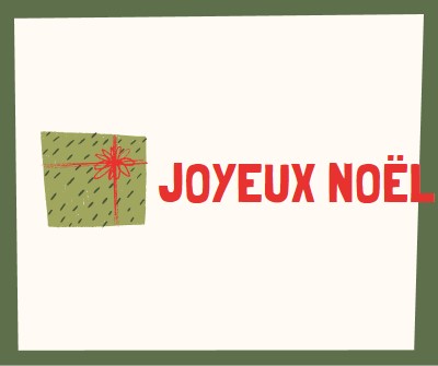 Joyeux cadeau de Noël white whimsical-color-block