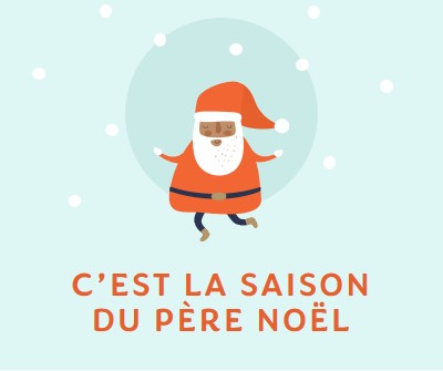 C’est la saison du Père Noël blue whimsical-color-block