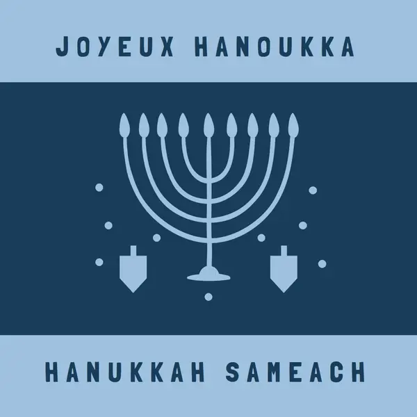Bénédictions de Hanoukka blue modern-simple