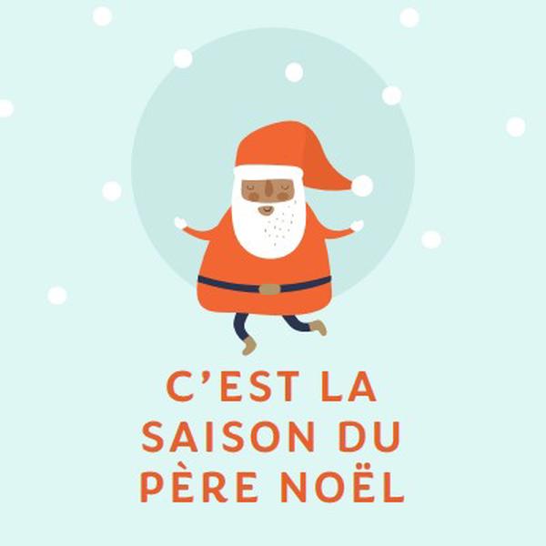 C’est la saison du Père Noël blue whimsical-color-block