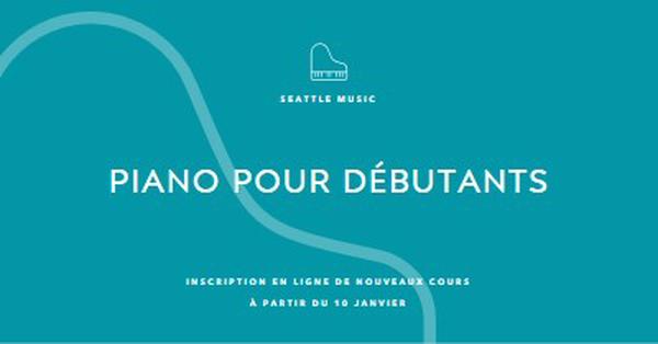 Cours de piano blue modern-simple