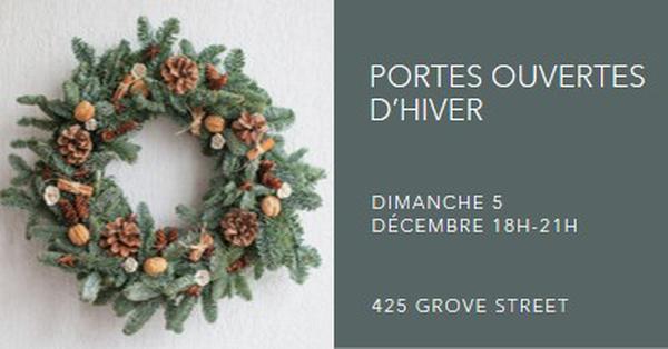 Couronne d’hiver green modern-simple