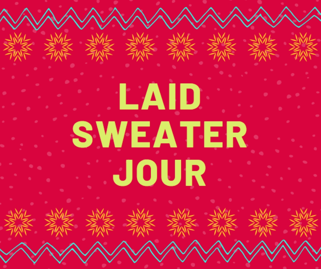 Ugly Sweater Day red modern-bold