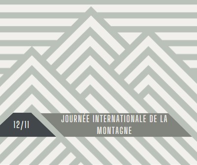 Journée internationale de la montagne gray modern-geometric-&-linear