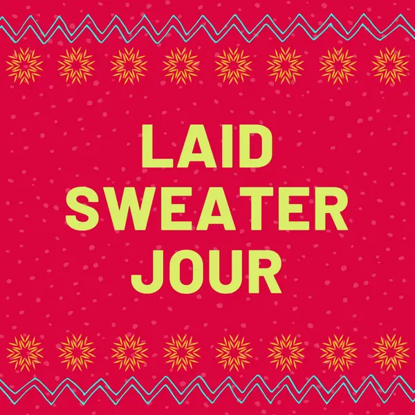 Ugly Sweater Day red modern-bold