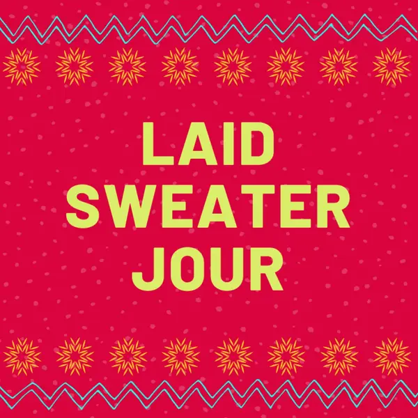 Ugly Sweater Day red modern-bold