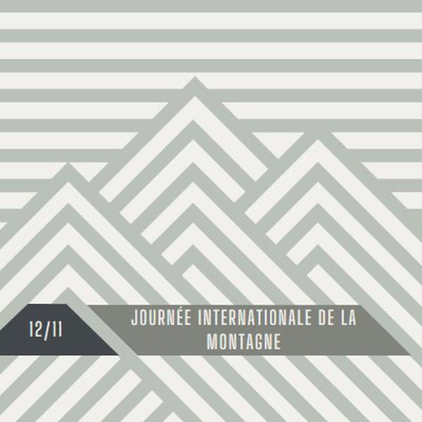 Journée internationale de la montagne gray modern-geometric-&-linear