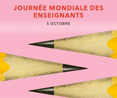 Enseignants de fonctionnalités pink modern-bold