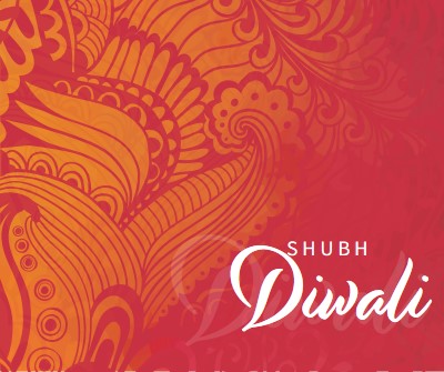 Le plus heureux Diwali red modern-bold