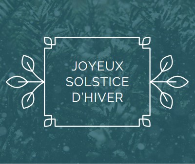 Solstice d’hiver green modern-simple