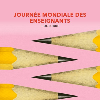 Enseignants de fonctionnalités pink modern-bold