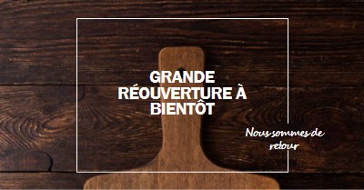 Nous sommes de retour brown modern-simple