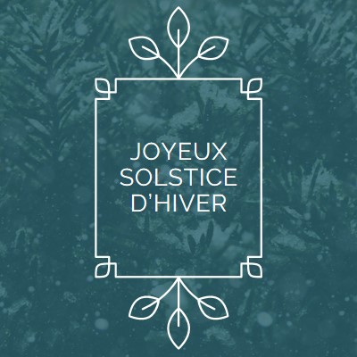 Solstice d’hiver green modern-simple