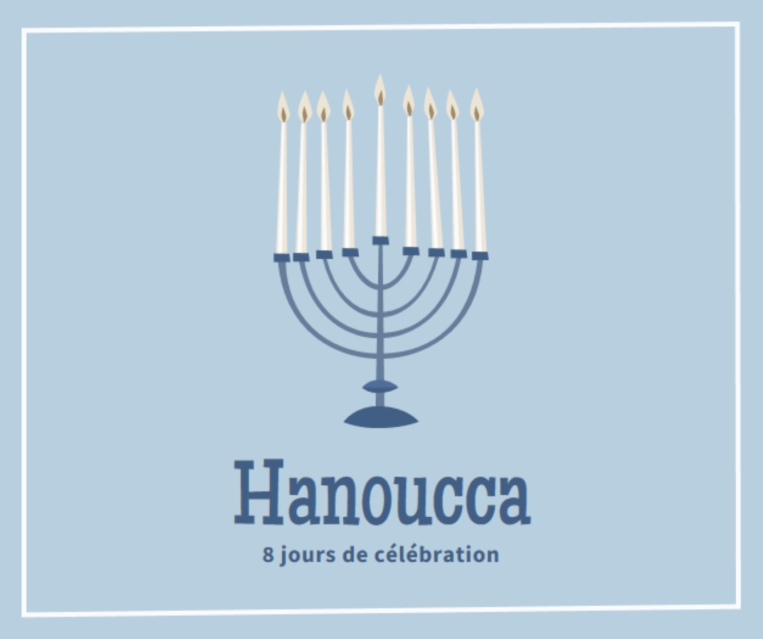 8 jours de Hanoukka blue organic-simple