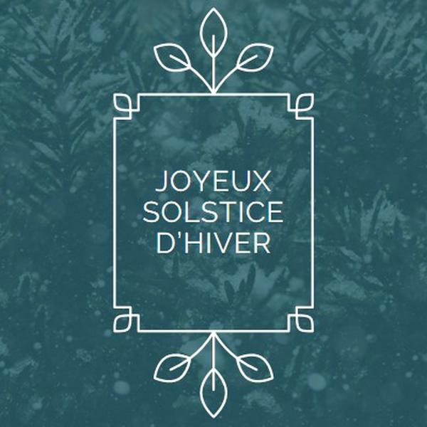 Solstice d’hiver green modern-simple