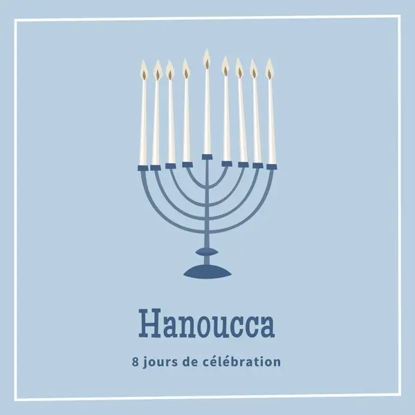 8 jours de Hanoukka blue organic-simple