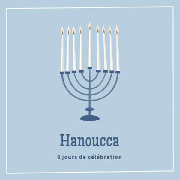 8 jours de Hanoukka blue organic-simple