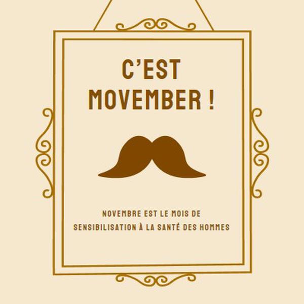 Moustaches pour novembre brown vintage-retro