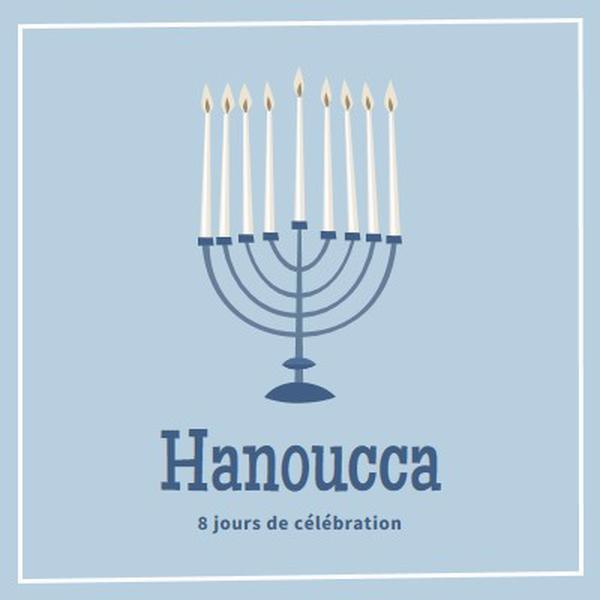 8 jours de Hanoukka blue organic-simple