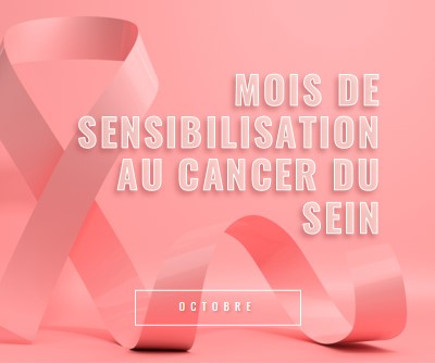 Sensibilisation au cancer du sein pink modern-bold