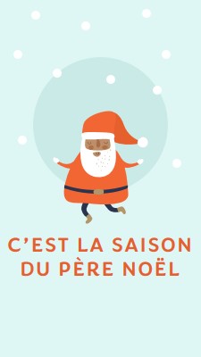 C’est la saison du Père Noël blue whimsical-color-block