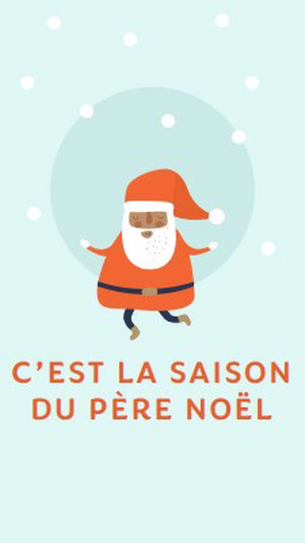 C’est la saison du Père Noël blue whimsical-color-block